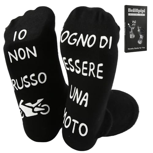Belillpipi Regalo Uomo Calzini Divertenti Idee Regalo Moto Calzini Compleanno Regali Per Uomo Papa Nonno Regali Moto per Motociclisti