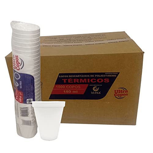 COPO DE ISOPOR 180ML TERMICO COM 1000 DESCARTAVEL ULTRATHERM