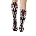 Meaudiwes Party Travel Knee High Stockings, Fashion Dress Decor Socks, Sport Baseball Compression Socks Day Dead Floral Rose Sugar Skull