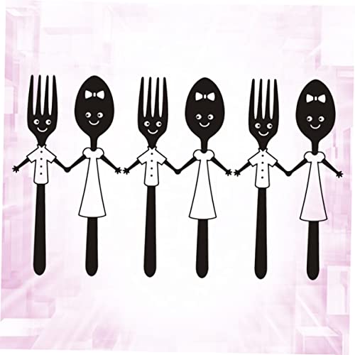 Doitool 3Pcs Silverware Spoons Removable Wall Stickers Spoon Wall Decals Knife And Spoon Wall Decor Restaurant Art Mural Dining Hall Wall Sticker Home Wall Sticker Decorate Applique Fork #TOP4