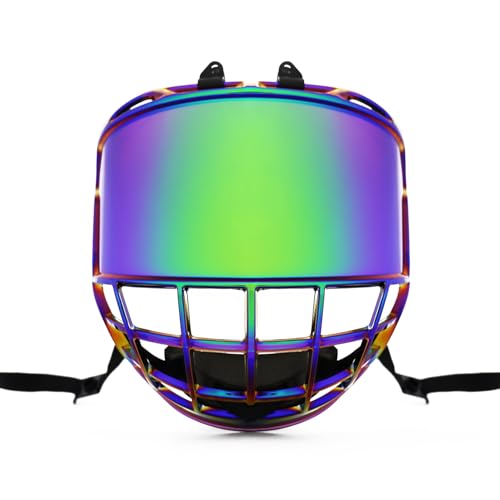 Gy Hockey Full Face Shield Visor Senior Hockey Face Shield Ice Hockey Helmet Visor Adult & Youth, Anti-Scratch/Anti-Fog/Ce Certified (Revo Green)