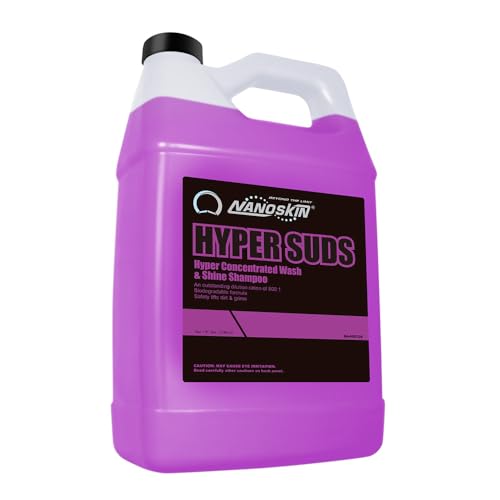 Nanoskin HYPER SUDS Foaming Car Wash Shampoo 1 Gallon - Ultra Concentrated: Works with Foam Cannon, Foam Gun, Bucket Wash, Pressure Washer | Ideal for Use in Mixing/Metering systems | 800:1 Dilution