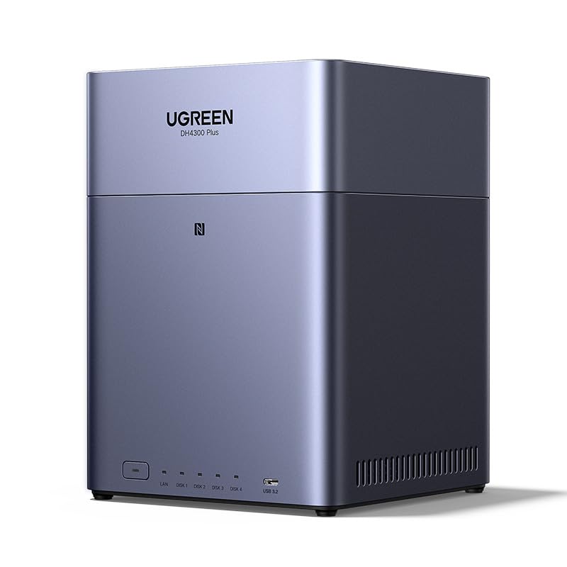 Image of UGREEN NASync DH4300 Plus 4-Bay Desktop NAS, RK3588C SoC, 2.5 GbE LAN Port, 8GB LPDDR4X RAM, NFC One-Touch Connection, AI-Powered Family & Baby Album, Personal Cloud for Home /Office (Diskless)