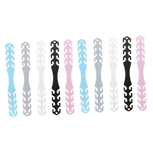 FOYTOKI 10pcs 仮面ロープバックル 耳減圧フック Pe製 仮面アクセサリー 調整可能なバックル 耳が痛くならない