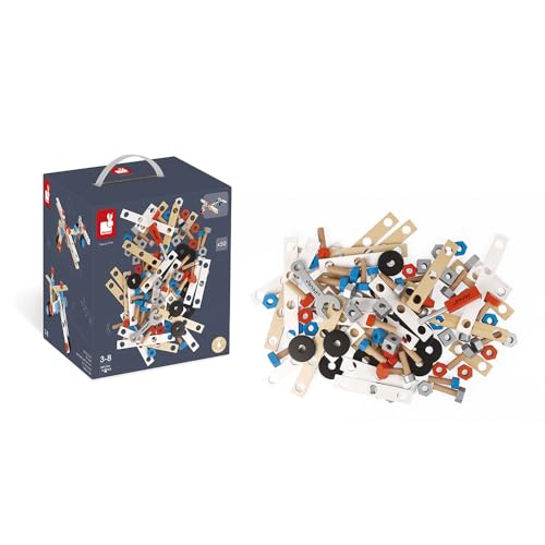 Janod - Baril Brico'Kids 50 Pièces - Jeu de Construction