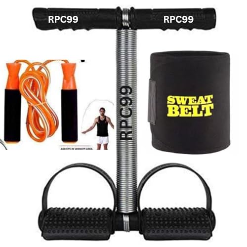 RPC99 Gym Home Workouts Equipment Combo Set for Men Women Exercise Machine for Women and Men (STT & SWT & SKIPING R0PE)