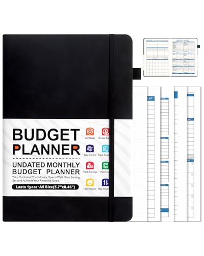 Nature Pulito Budget Planner Book, Undated Monthly Budget Book &