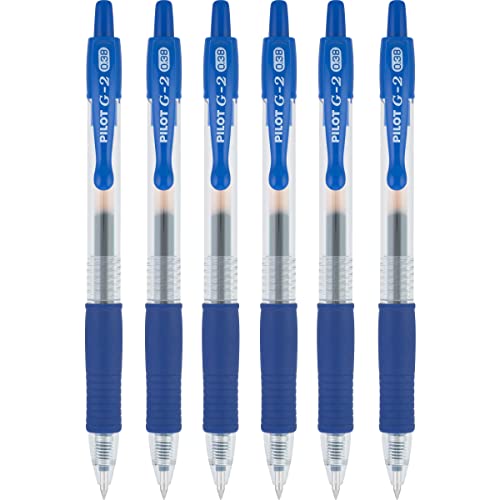 Pilot G2 Bolígrafo gel retractil punta 0.38 mm azul x6 miniatura 1