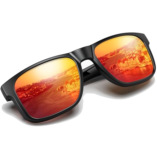 YOZISS Occhiali da Sole Polarizzati per Uomo e Donna, Protezione UV400, Occhiali da Sole Retrò Classici Unisex Ultraleggeri, Adatti per Guidare/Viaggi/Escursioni/Ciclismo/Guida/Pesca