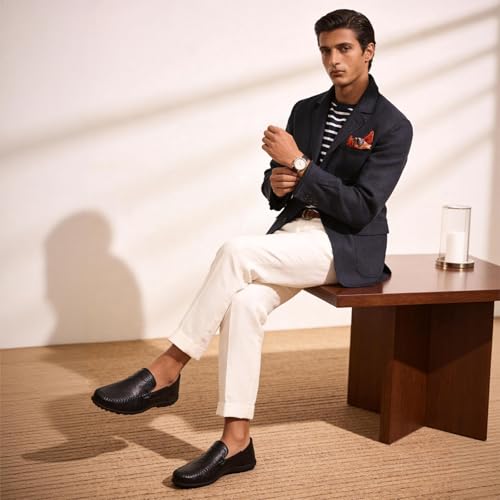 Image of Go Tour Men's Premium Genuine Leather Casual Slip on Loafers Breathable Driving Shoes Fashion Slipper