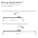 Metal TV Safety Straps, TV Anchors for Baby Proofing to Prevent Forward or Backward Tipping, TV Straps Safety for Flat Screen, Adjustable Length Range 8.6'' to 14.1''(2 Pack)