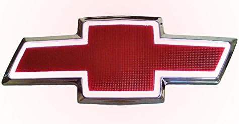 GM FRONT Grille LED Light up Emblem Bowtie Compatible With 2007-13 Chevrolet (Red and White)