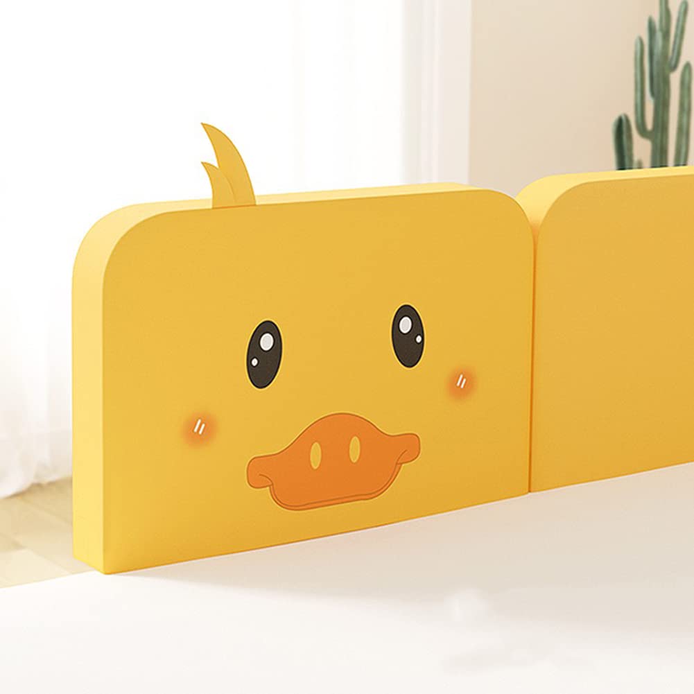 Barandilla de Cama, barandilla anticaída Ajustable en Altura para Cama Infantil, Barrera Protectora para niños pequeños o Camas de Adultos (tamaño: 60 cm, Color: Estampado Amarillo