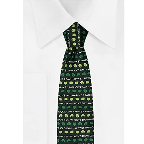 Jacob Alexander Boys' Prep Happy St. Patrick's Day Shamrocks Neck Tie2