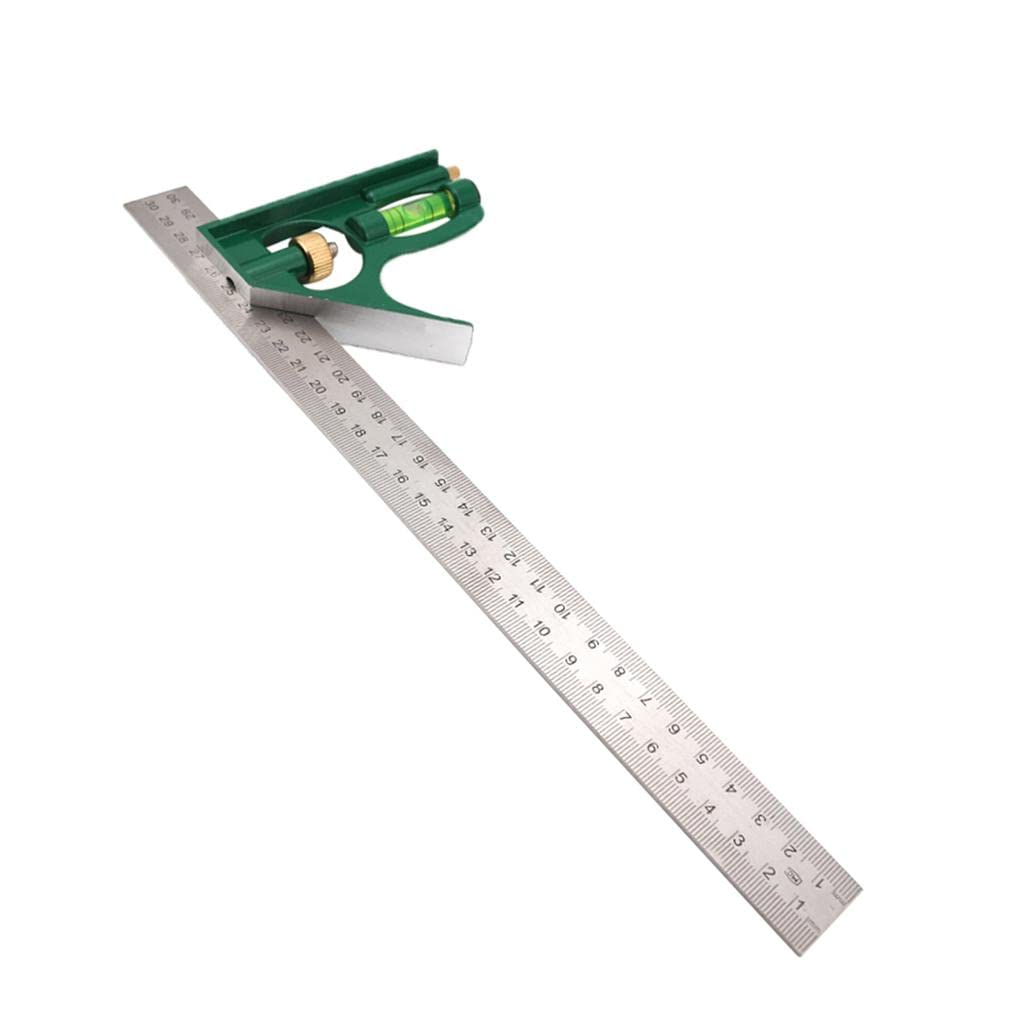 12 Inch Combination Square Ruler, Measuring Ruler, Straight Protractor