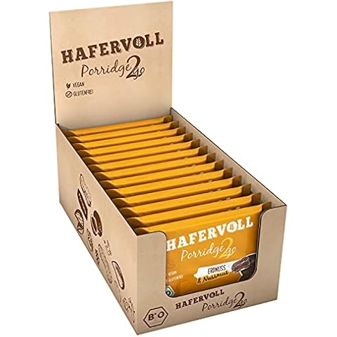 Hafervoll Porridge2go Erdnuss, 13 x 55g - Vegan Cover
