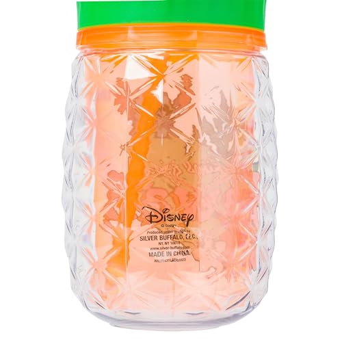 Image of Silver Buffalo Disney Lilo and Stitch Greetings From Hawaii Featuring Scrump Pineapple Shaped Double Wall Tumbler, 16 Ounces