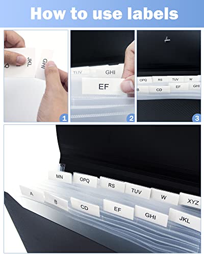 Cesil Accordian File Organizer,File Folders,Expanding File Folders, 7 Pockets File Organizer Accordion File Holder With Elastic Buckles Closure, Document Organizer For Home School Office #TOP3