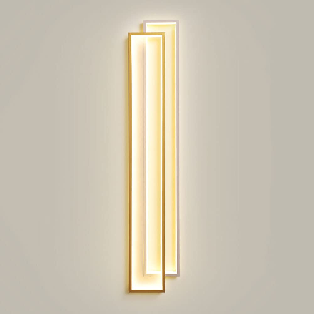 HPTHLY Led Wall Sconce, Geometric Linear Wall Lamp, Minimalist Lighting Fixture For Living Room, Bedroom, Hallway - Ideal Home Decor Wall Wash Light (Gold-40Cm)
