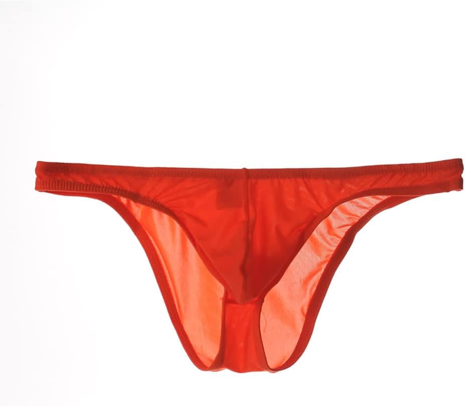 Men's Low Waist Ice Silk Solid Color Brief Panties Breathable Thin Bikini Briefs Underwear - Image 3