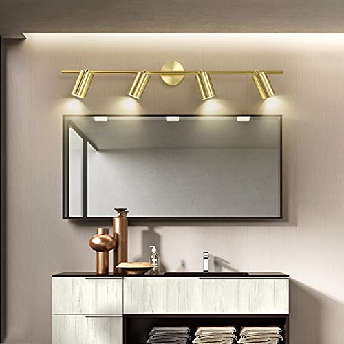 Applique miroir dorée 100cm pour salle de bain et maquillage - 6