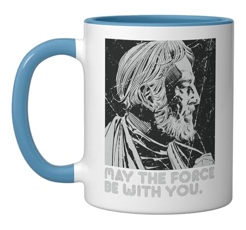 Vaso de cerámica Star Wars Obi-Wan Kenobi 11 oz azul/blanco miniatura 1