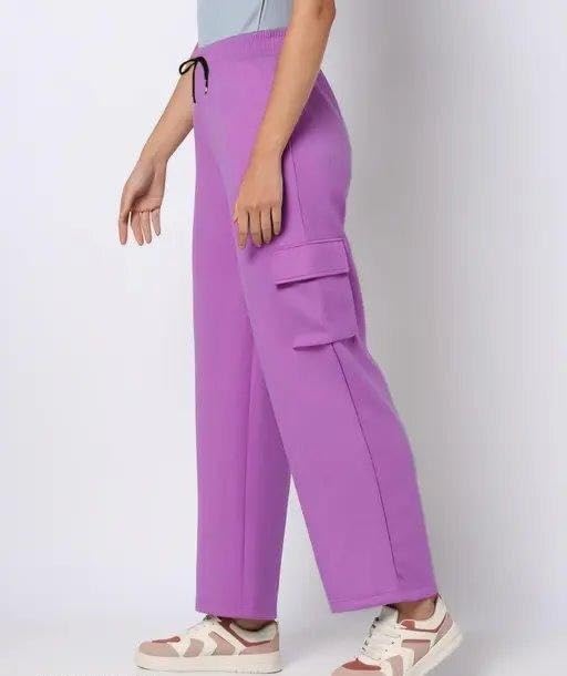 Image of Women Cargo Pants 4 Pocket Design Casual Comfortable Utility Style Everyday Travel Outdoor Outfit