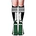 Produktbild Lsjuee 33rd Armor Regiment Damen Casual Knie-Hochrohrsocken Triple Stripe Crew Mid-Calf Socken