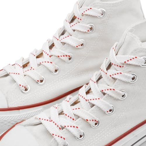 Image of Flat Shoelaces Multicolor Twill Point Thick Shoe Lace Shoestring 2 Pair