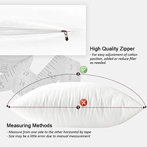 Hippih 20 X 20 Inch Pillow Inserts (Set Of 2), Decorative Throw Pillow Inserts, Hypoallergenic Square Pillow Form Insert With Zips, Upgraded #TOP5