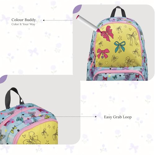 Image of F Gear Colour Buddy 12L Kids Backpack, Kids Can Colour On The Bag, 1 Compartment & 2 Pockets; Lightweight, Durable & Fun Backpack for School & Travel | Comfortable & Stylish Bag