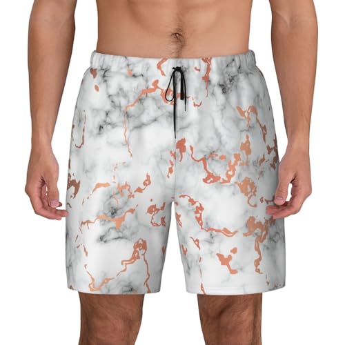 Short de bain homme texture marbrée léger et imprimé