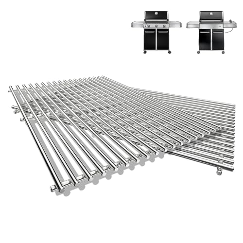 Grill Parts for Weber Genesis 300 Series, 19.5" Grill Grates for Weber Genesis E-310, E-320, E-330, 304 Stainless Steel Replacement Parts for Weber Genesis 7528 7524