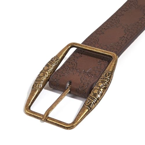 Women Western Belt Vintage Metal Buckle Leather Belts Country Cowboy Cowgirl Belt for Jeans Pant Dress3