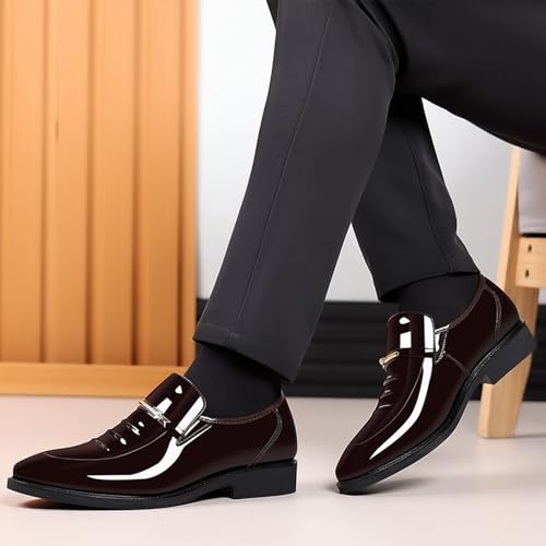 Image of Men's Dress Shoes Business Shoes Patent Leather Formal Derby Fashion Oxford Tuxedo Shoes