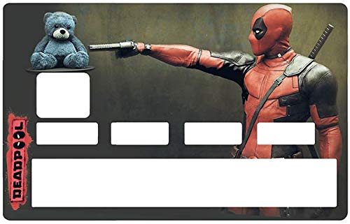Deco-idees Sticker pour Carte bancaire, Deadpool - Différenciez et décorez Votre Carte bancaire Suivant Vos Envies!! Facile à Poser, sans Bulle