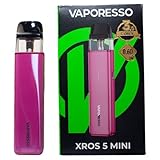 Batteria XROS 5 Mini Kit V-aporesso 1500mAh (Rosso rosa) 30 W 3 ML 0,6ohm Cartuccia XROS COREX 3.0 MTL/RDL Riempimento superiore Sigaretta Elettronica Vaporizzatore Originale - No Nicotine