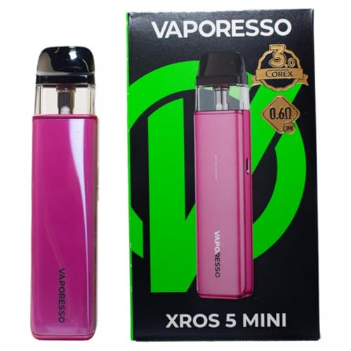 Vaporesso XROS 5 Mini Kit Auto draw Electronic Cigarette Vaporizer, 30W MTL Vape with 1500mAh Battery 3ML XROS Pod Cartridge 0.6ohm COREX 3.0 Vaping sans...