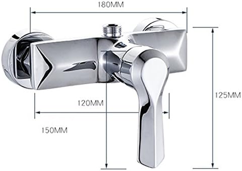 Miniatura 4 de Mezclador de ducha de latón montado en la pared, grifo de válvula de ducha de una sola palanca, grifo de agua fría y caliente para baño, bañera de