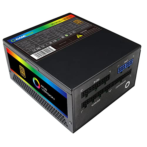 GameMax RGB 550W Modular 80 Plus Gold Power Supply with 14cm RGB Fan - Black - Image 14