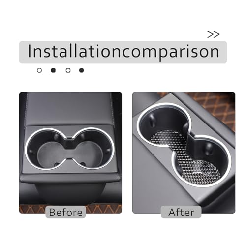 Cubierta para portavasos trasero compatible Tesla Model 3 miniatura 3