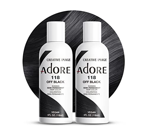 Adore Semi Permanent Hair Color Off Black 2 Pack