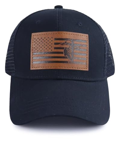 Lineman Gifts for Men Lineman Accessories American Flag Trucker Hat Electrician Baseball Cap Fathers Day Retirement Birthday Gifts for Dad Papa Black