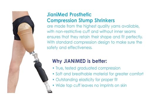 Image of Prosthetic Stump Shrinkers- Above Knee, 30cm, Compression, Amputee Socks, 20-30, Daily use, Taiwan Excellence XL