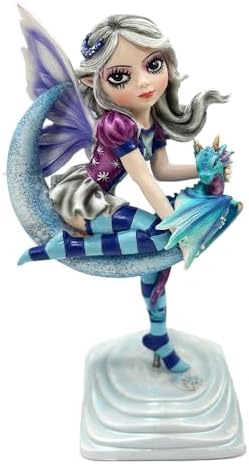 Nemesis Now Fairy Figurine, Hand-Painted Decorative Statue, Decor for Garden Shelf and Home - Lunar FAE image 4