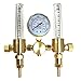 Dual Output Argon Regulator Flow Meter Mig Tig 0-60CFH CGA580 Inlet 5/"8 UNF-18RH Outlet
