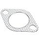 Auspuffrohrdichtung, 2-Loch-Flanschdichtung 1.75-Zoll Krümmerkrümmer universell für Innendurchmesser 1,75 / 45 mm Auspuffrohr/Turbo-Fahrzeug