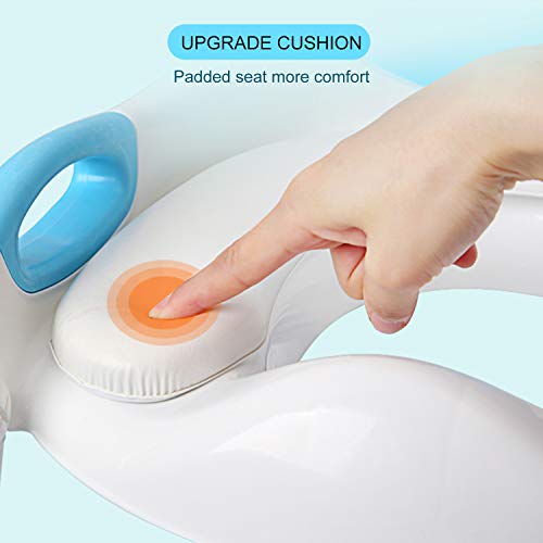 Potty Training Seat Step Stool Ladder Toddlers,Potty Training Toilet Seat Kids,Toilet Training Potty Chair for Boys Girls (Sky Blue)