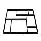 Gototop Pflaster-Gussformen, Schablonen für Weg- und Terrassenfliesen Garten Betonform Geeignet für Ziegel, Zement, Beton, für das Basteln Garten, Weg, Menschen, Terrasse 50 * 50 * 4.5CM