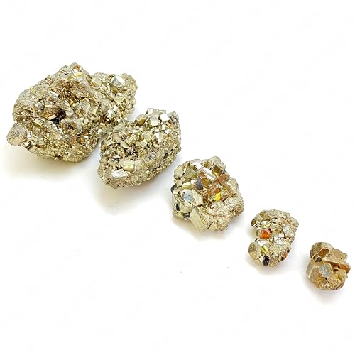 Image of Pyrite Stone Natural Crystal - Wealth & Protection Stone | Fool's Gold for Abundance, Confidence & Energy Shielding | Home Decor, Manifestation & Healing Crystal (40-80g)
